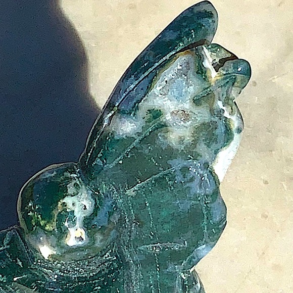 MOSS AGATE DRUZY FAIRY CRYSTAL NATURAL QUARTZ GEMSTONE NEW HEALING STONE 3 1/4IN - Picture 11 of 12